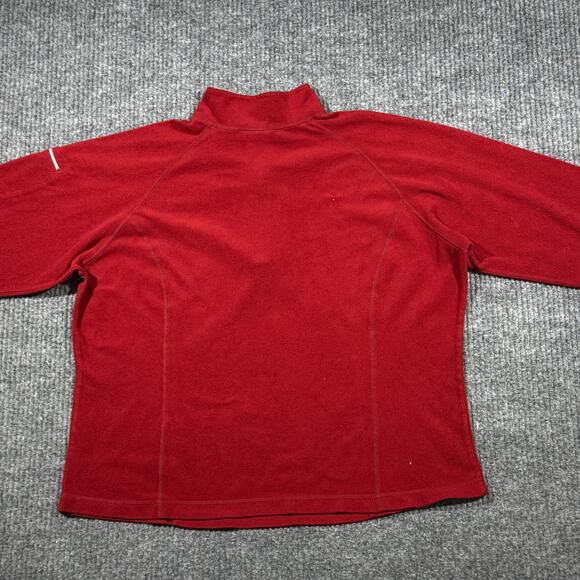 L.L. Bean 1/4 Zip Sweatshirt Women Size L Red Fleece Cozy Outdoor Apparel Casual - Picture 4 of 7